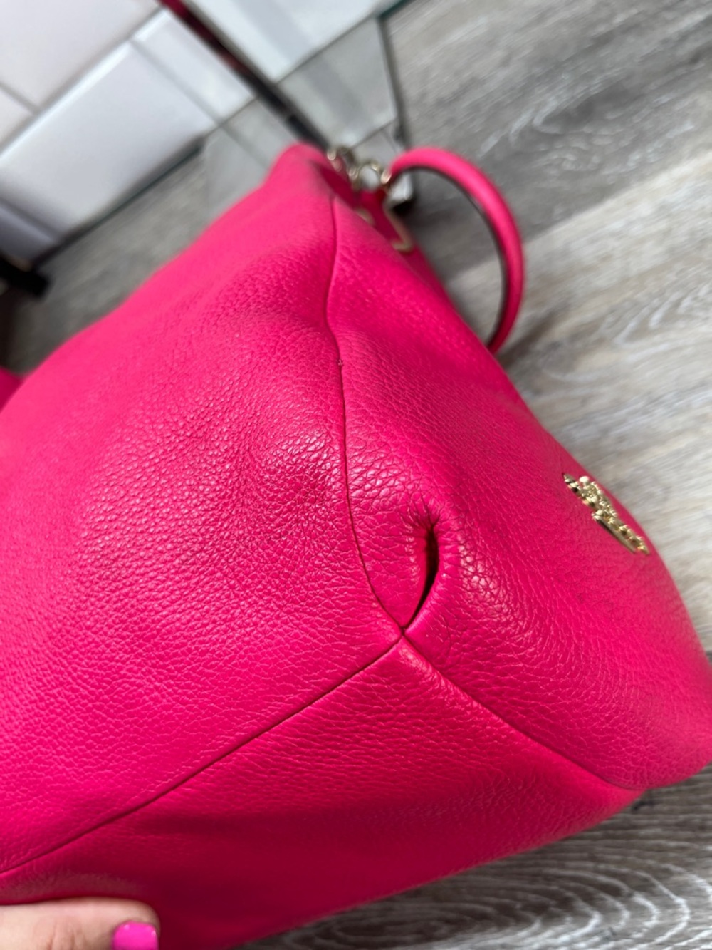 7000 Coach pink leather shoulder bag 7000COACHP - Picture 10 of 15